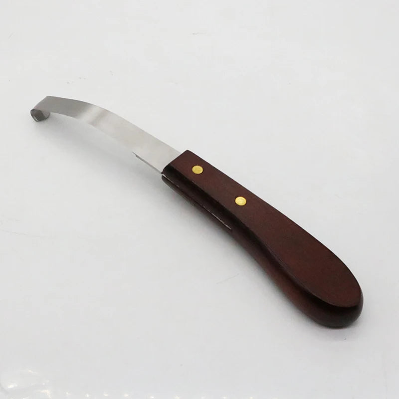 Horseshoe Knife Sheep Stainless Steel Double-edged Wooden Handle Hoof