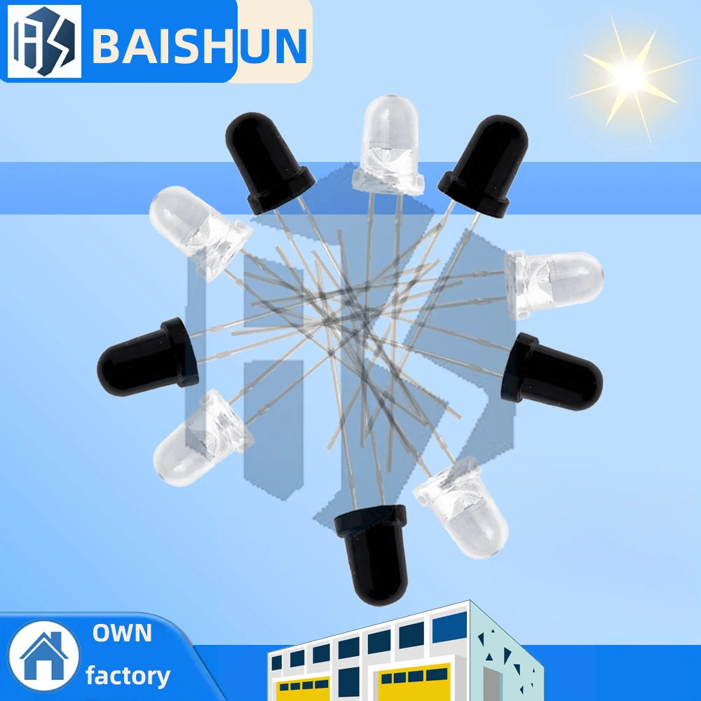 940nm LEDs Infrared Emitter IR Receiver Diode 10pairs Diodes 301A Zpaxo