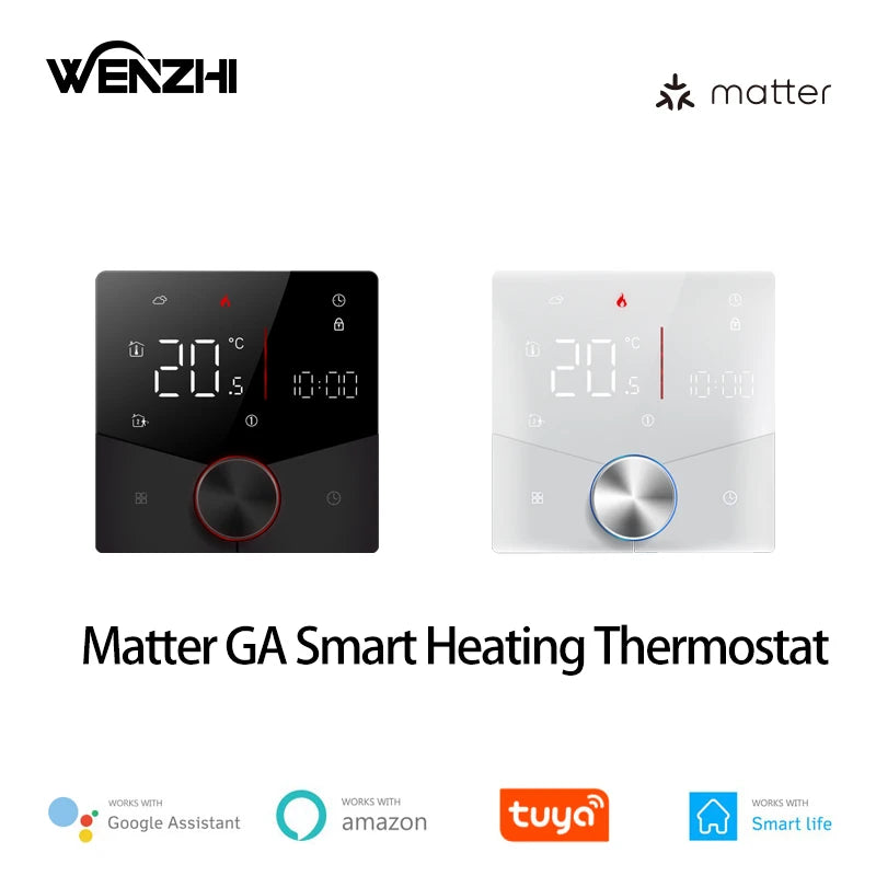 Matter Warm Floor Room Heating Thermostat Temperature Controller Water/Electric/Gas Boiler Tuya Smart Life Alexa Home Homekit Zpaxo