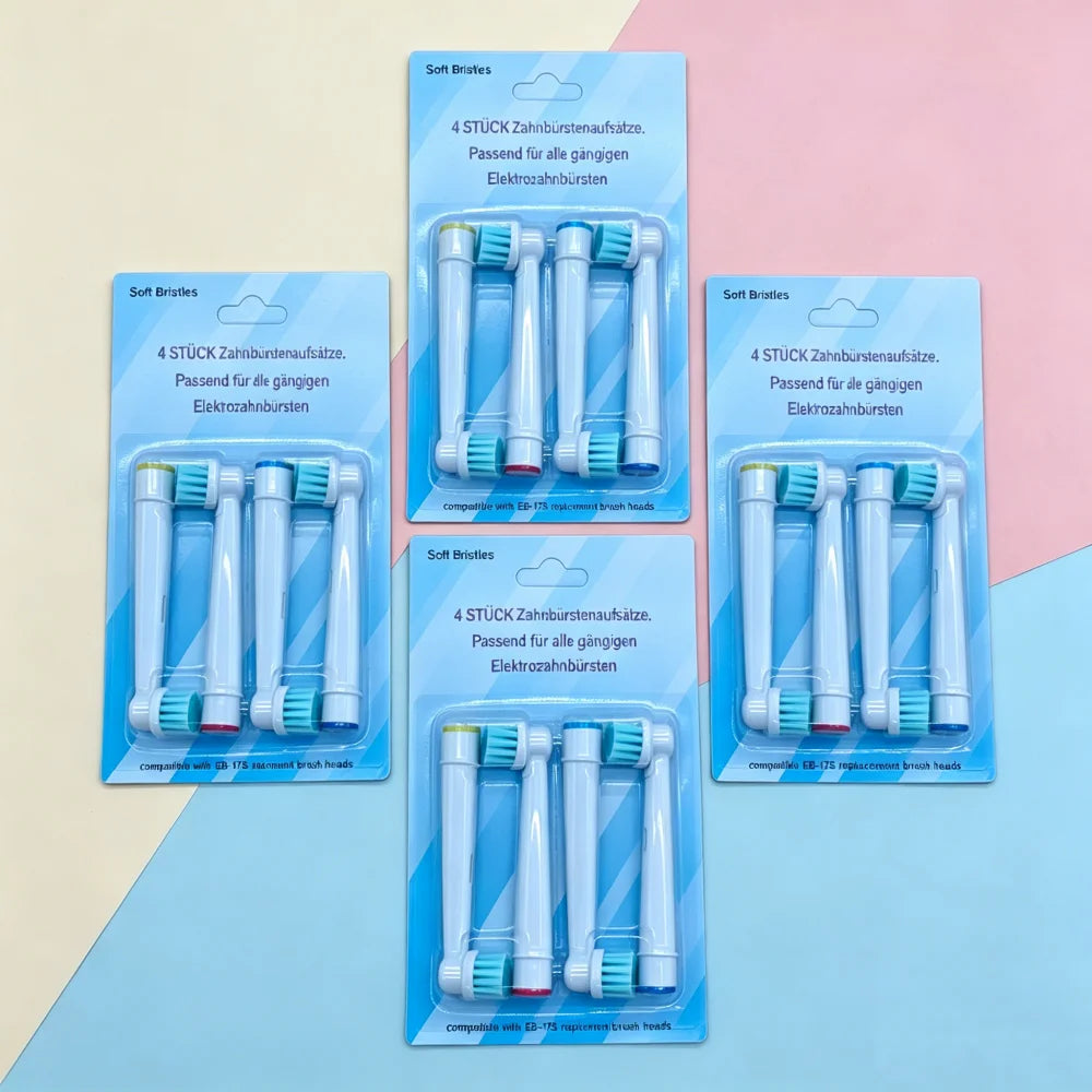 EB-17S Wholesale 4 8 Lot Electric Toothbrush Head Oral B 6000 Zpaxo EB17S Green-16pcs