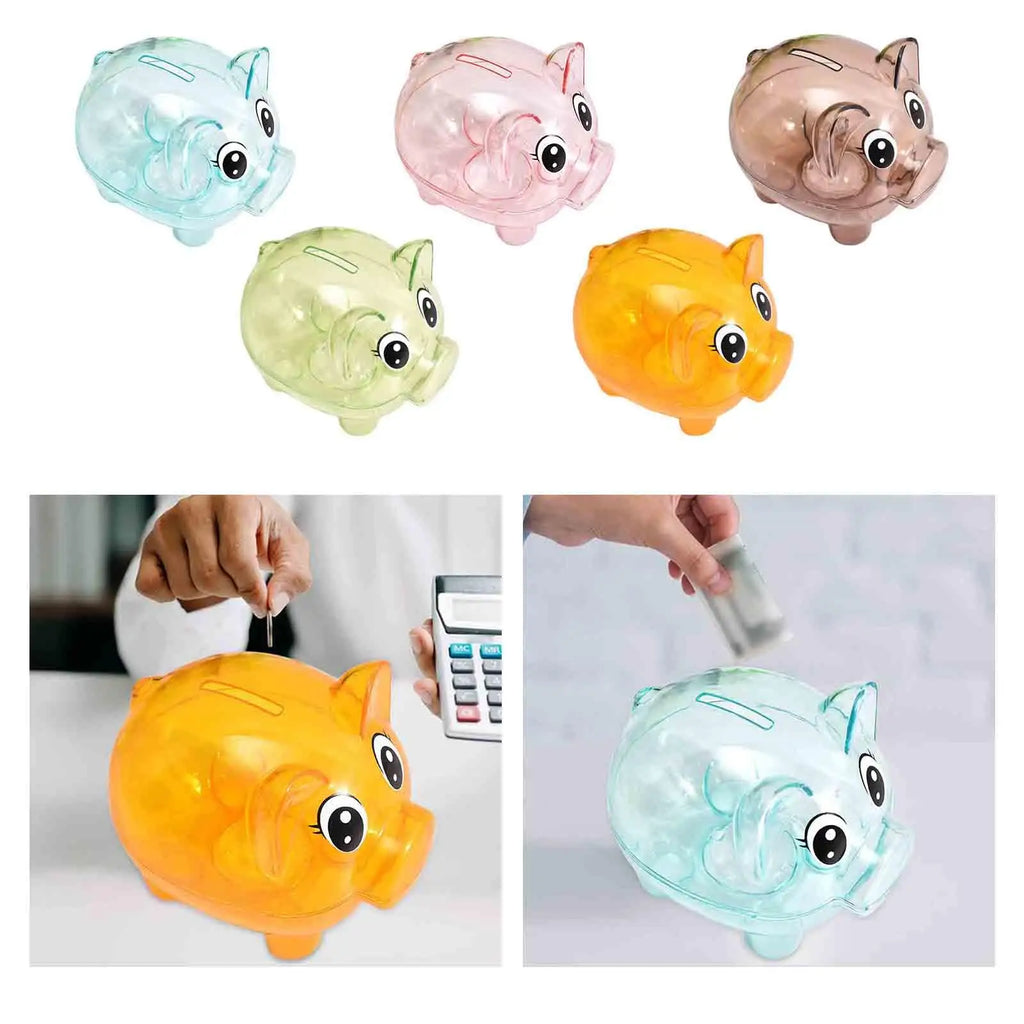 Piggy Bank Decorative Tabletop Ornament Storage Can Festival Gift Money Saving Pot Animal Money Bank Pig Statue for Kids Zpaxo