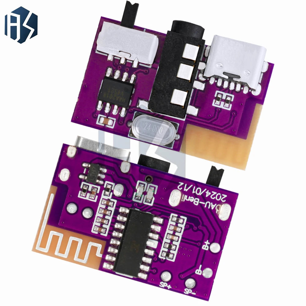 DC 3.5V-5V 5W Bluetooth 5.4 Mono Amplifier Decoder Board MP3 Player TWS 3.5mm AUX Module Receiver DIY Handmade Speaker Zpaxo
