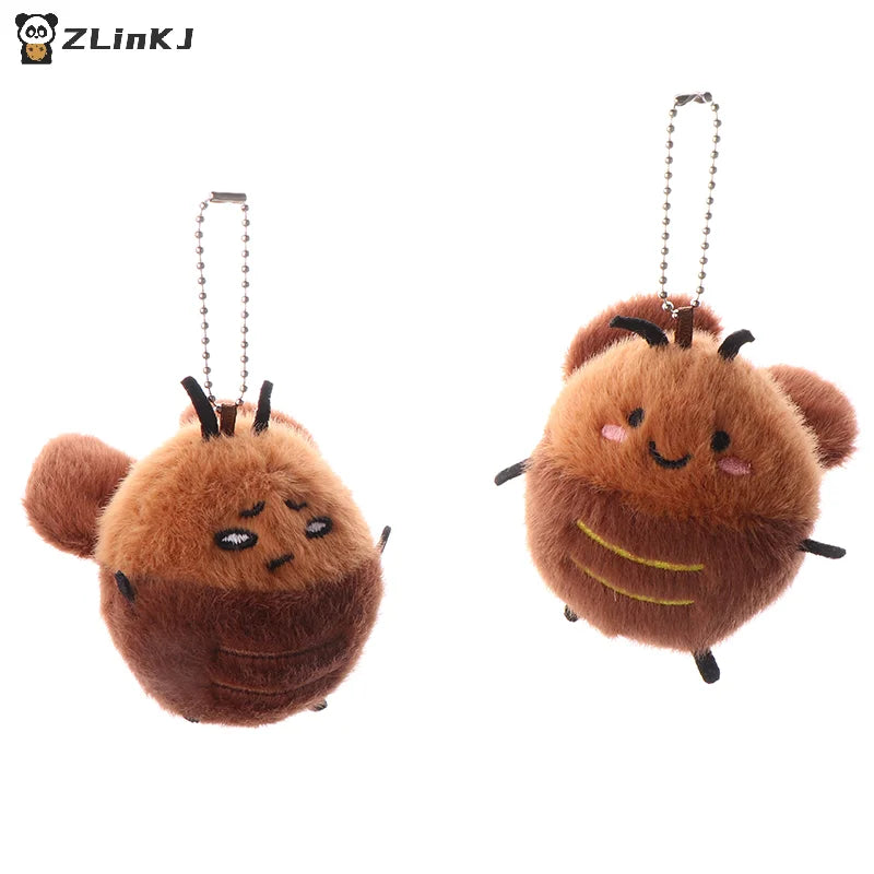 ▶1Pcs Stuffed Animal Car Key Holder Cute Cockroach Plush Keychain Backpack Pendant Stuffed Doll Decoration For Students Zpaxo