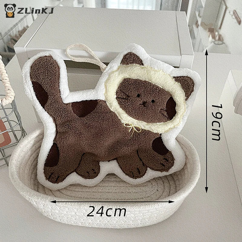 1Pcs Cartoon Hand Towel Quick Drying Simple Pattern Quick Drying Hand Towel For Kitchen Bathroom Zpaxo