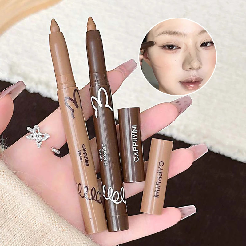 Natural Three-dimensional Contouring Pen Lasting Moisturizing Matte Concealer Contour Stick 3D Nose Shadow Face Contour Makeup Zpaxo