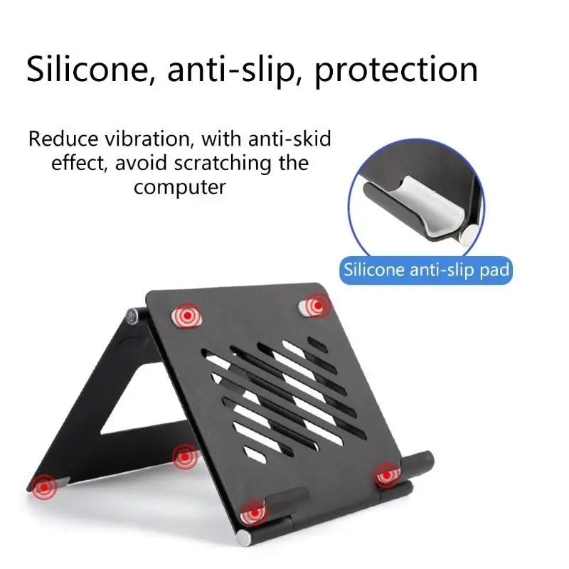652F Foldable Laptop Cooling Riser Adjustable Folding Tablet Notebook Holder Bracket Cooler Rack Universal Zpaxo
