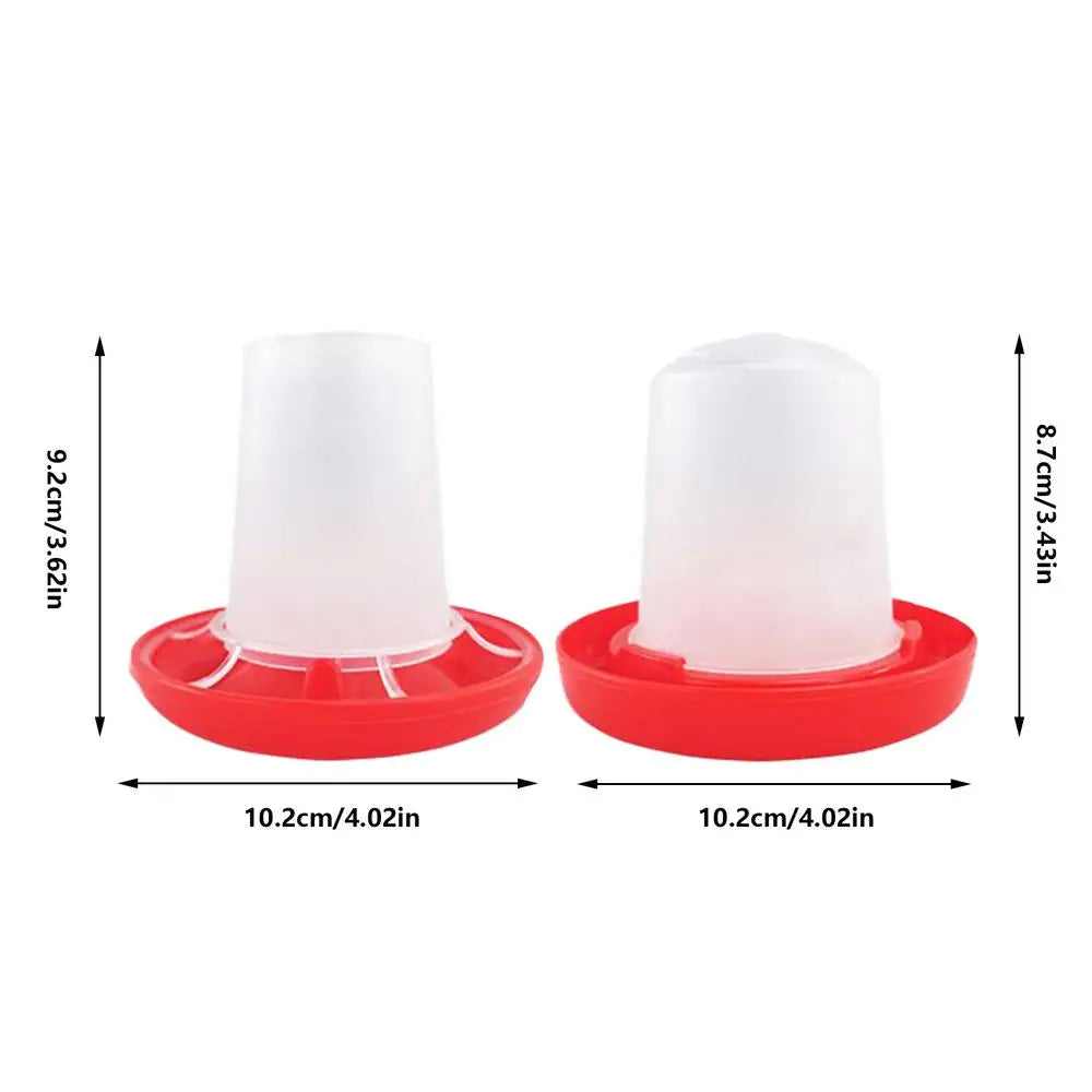 Chick Feeder Waterer Plastic Rotary Sleeve Design Automatic Feeding