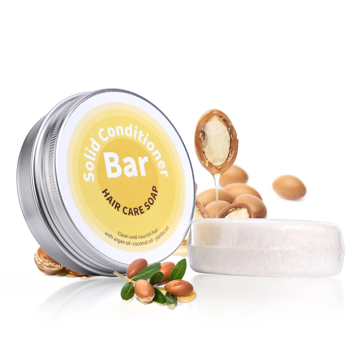 Plant Essential Oil Hair Conditioner Soap Rich in Argan Oil Coconut Oil Jojoba Oil Deep Hair Care Soap Used with Shampoo Soap Zpaxo