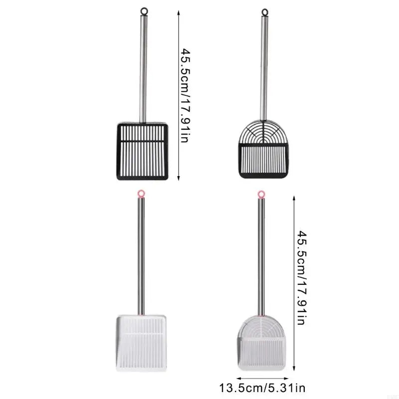Cats Litter Scoops Smooth Metal Sifter Hollow Deep Shovel Handle Poop
