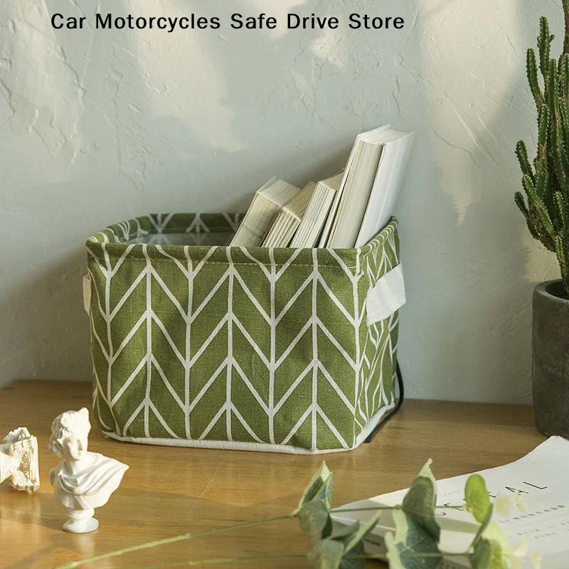 CM1PC Cotton Linen Fabric Waterproof Storage Basket Sundries Toy