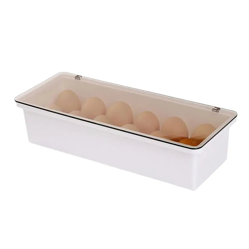 Egg Container Refrigerator 12-Grid Holder Countertop Storage Box