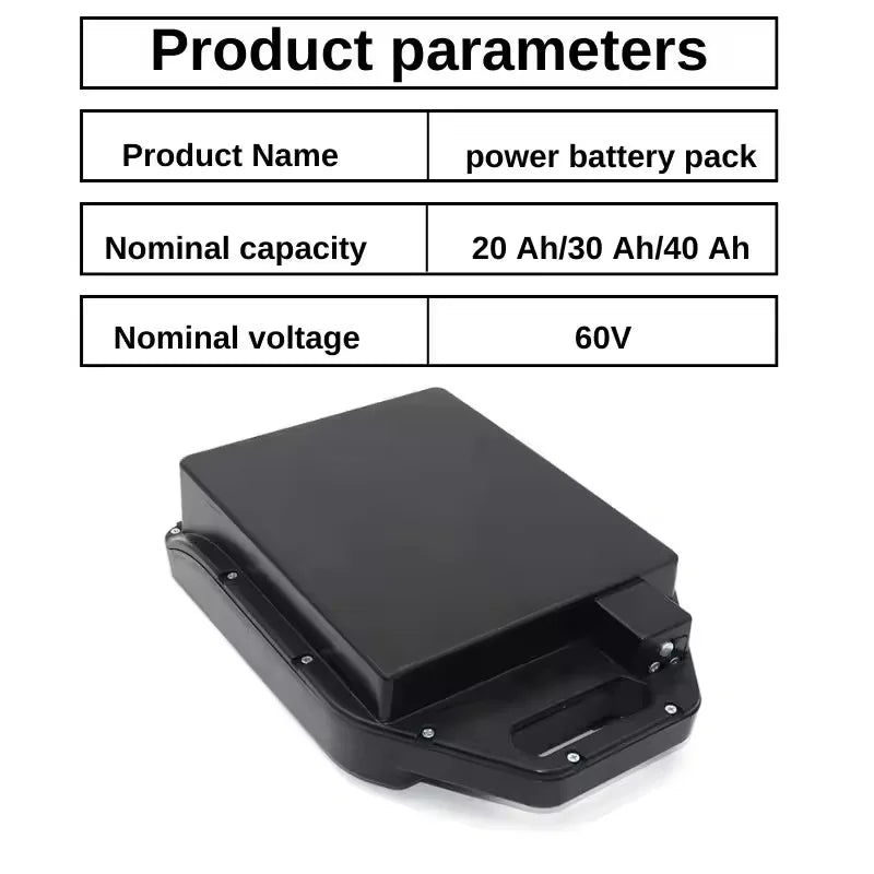 60V 20Ah-40Ah Electric Motorcycle Li-ion Battery Pack 2000W for Harley Two Wheel Foldable Citycoco Electric Scooter,Free Charger Zpaxo