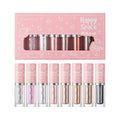 Liquid Eyeshadow Eight-Piece Set Box with Sparkling Fine Glitter, Shimmering Pearlescent Glitter, High-Gloss Brightening and Contouring Liquid Eyeshadow Zpaxo Dr120A