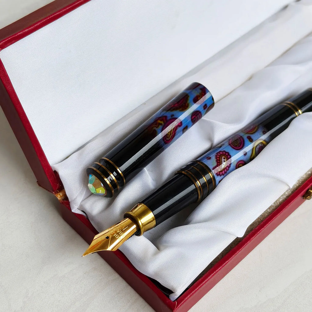 Rare Out-of-Print 1990s Dandong Factory Golden Dragon Prince Pen, Thick Barrel Metal Copper Collectible, Large Pen Zpaxo jinglongtaizi lan F