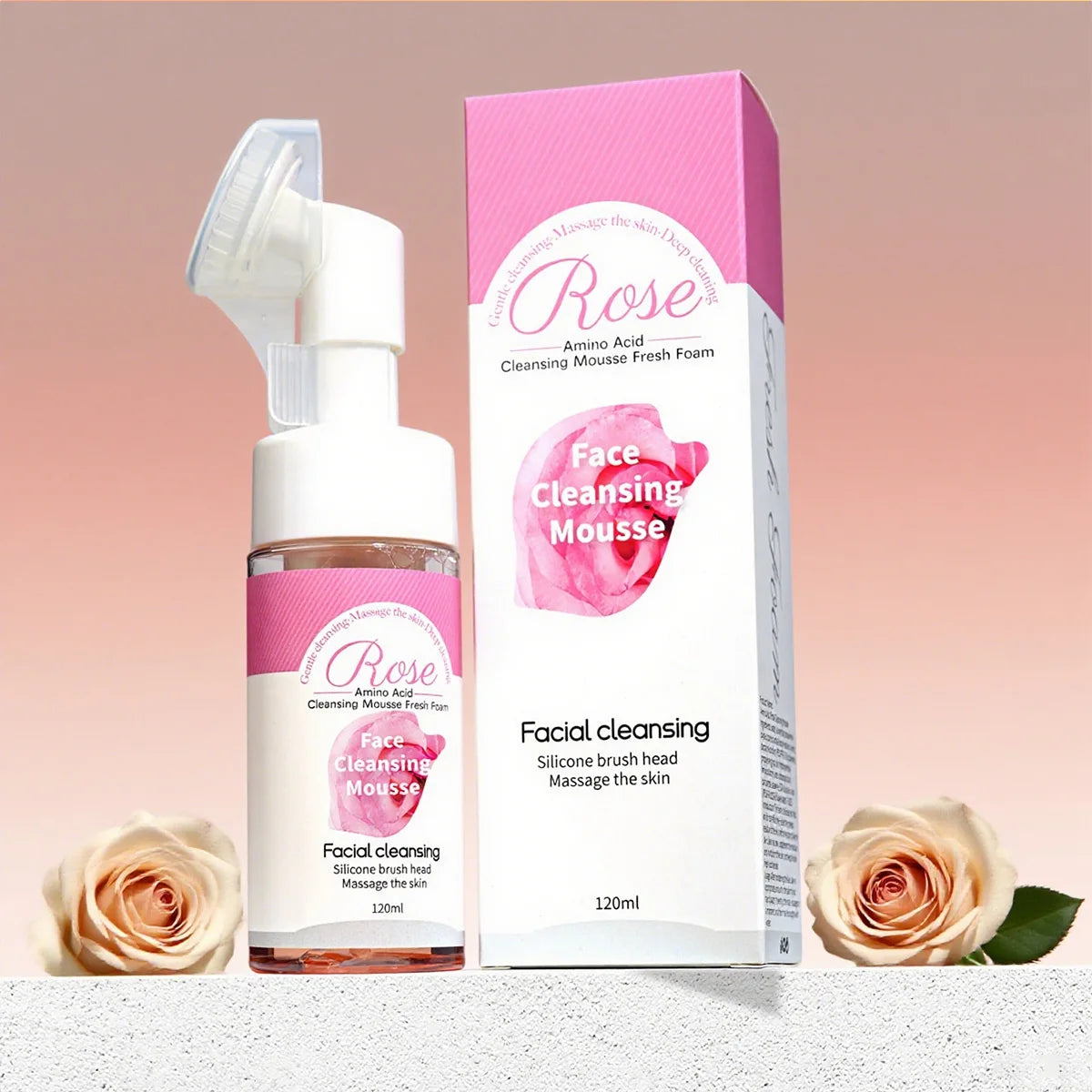 Rose Essential Oil Skincare and Cleansing Mousse, Deeply Cleanses, Controls Oil, Nourishes the Skin, Refreshing, Gentle Not Tightening Zpaxo