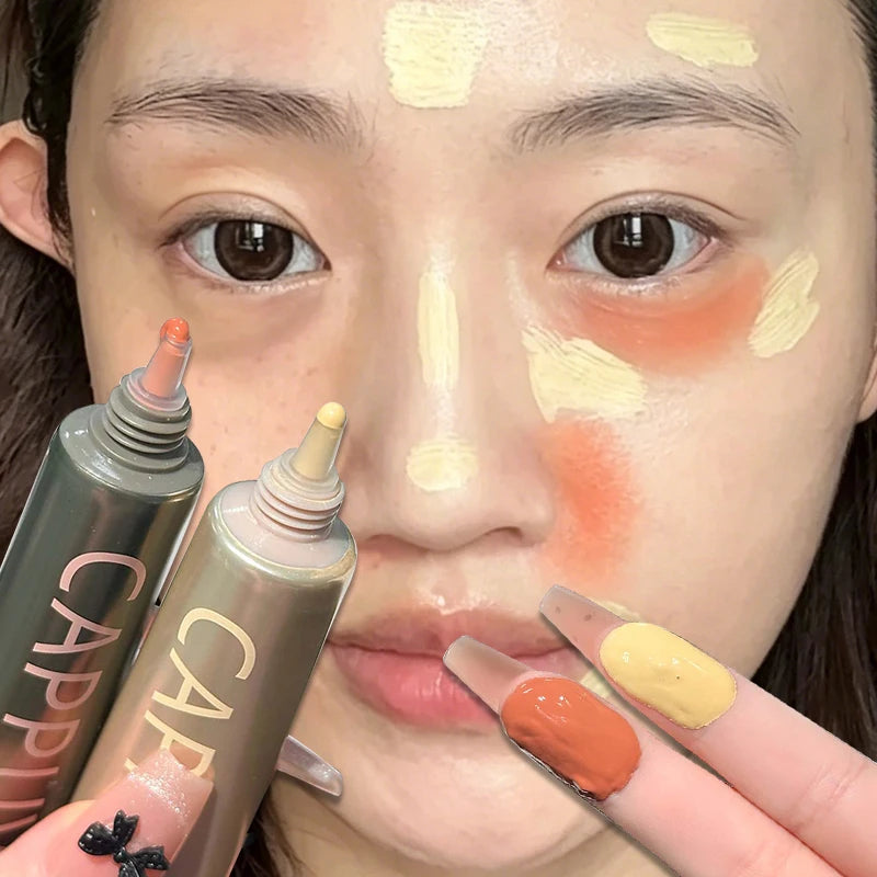 Hydrating Eye Brightening Concealer Full Coverage Waterproof Lasting Liquid Concealer Corrects Spots Dark Circles Facial Makeup Zpaxo