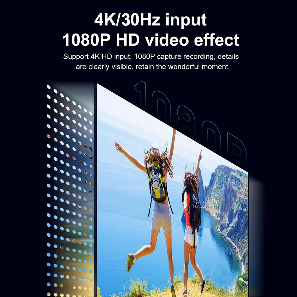 2-in-1 4K HDMI Video Capture Card USB & USB-C – Switch/PS5/Xbox Video Capture Card Zpaxo