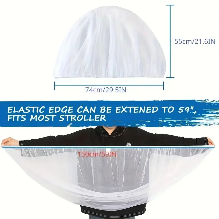 Full-cover Baby Stroller Mosquito Net Cover Sunshade Windshield Mesh