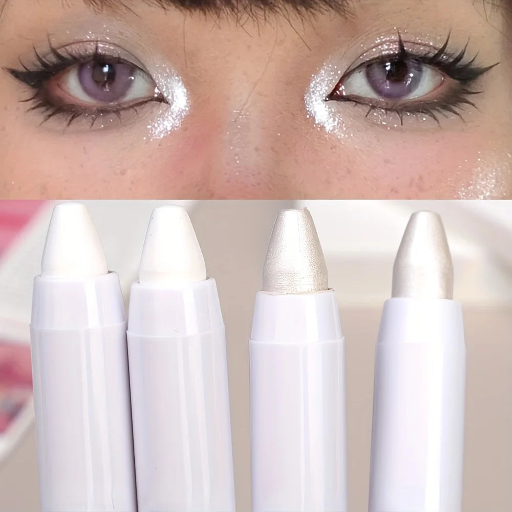 Shimmering Highlight Stick Glitter White Eyeshadow Pencil Bright Eyes Zpaxo