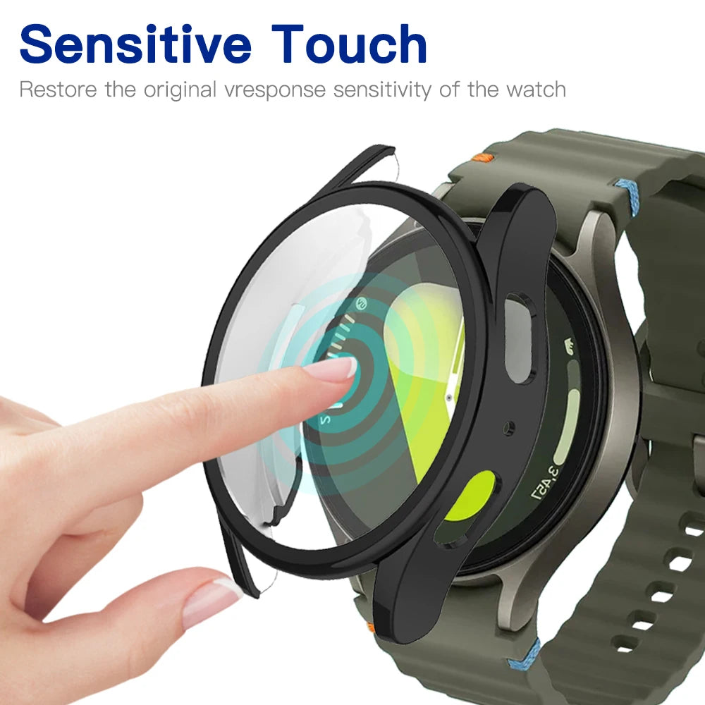Watch Case For Samsung Galaxy Watch 7 40mm 44mm Soft TPU Screen Protector All Around Bumper Protective Cover Accessory Shield Zpaxo