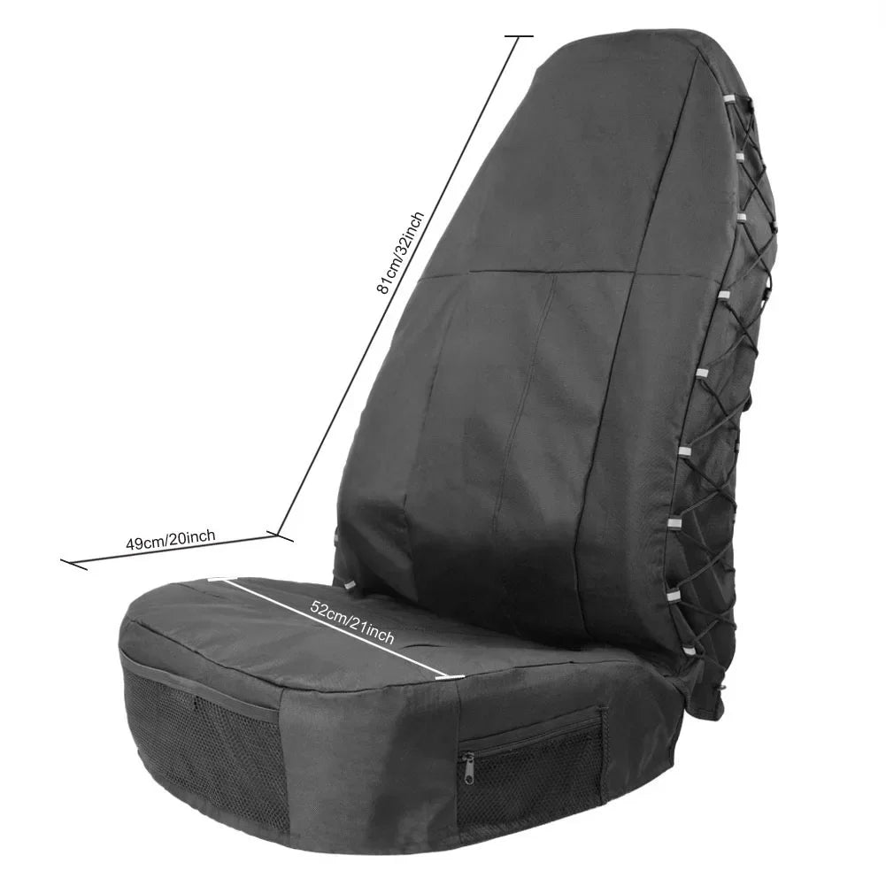 Universal Car Front Seat Covers 1PC Outdoor Parts Personal Adjustable with Seat Back Organizer Car Accessories for TIROL Zpaxo