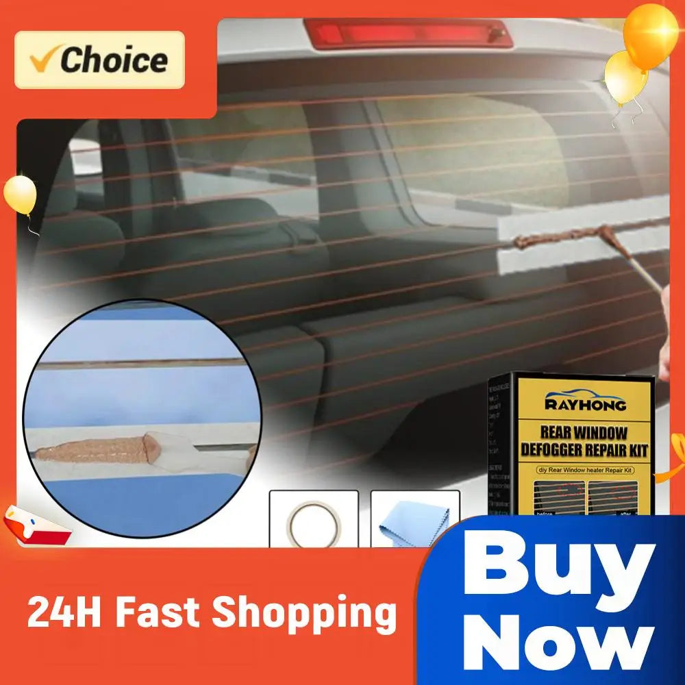 DIY Quick Repair Scratched Broken Defroster Heater Grid Lines Fix
