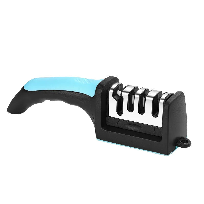 4-Stage Knife Sharpener – Tungsten Steel & Ceramic Stones Knife Sharpener Zpaxo S Blue