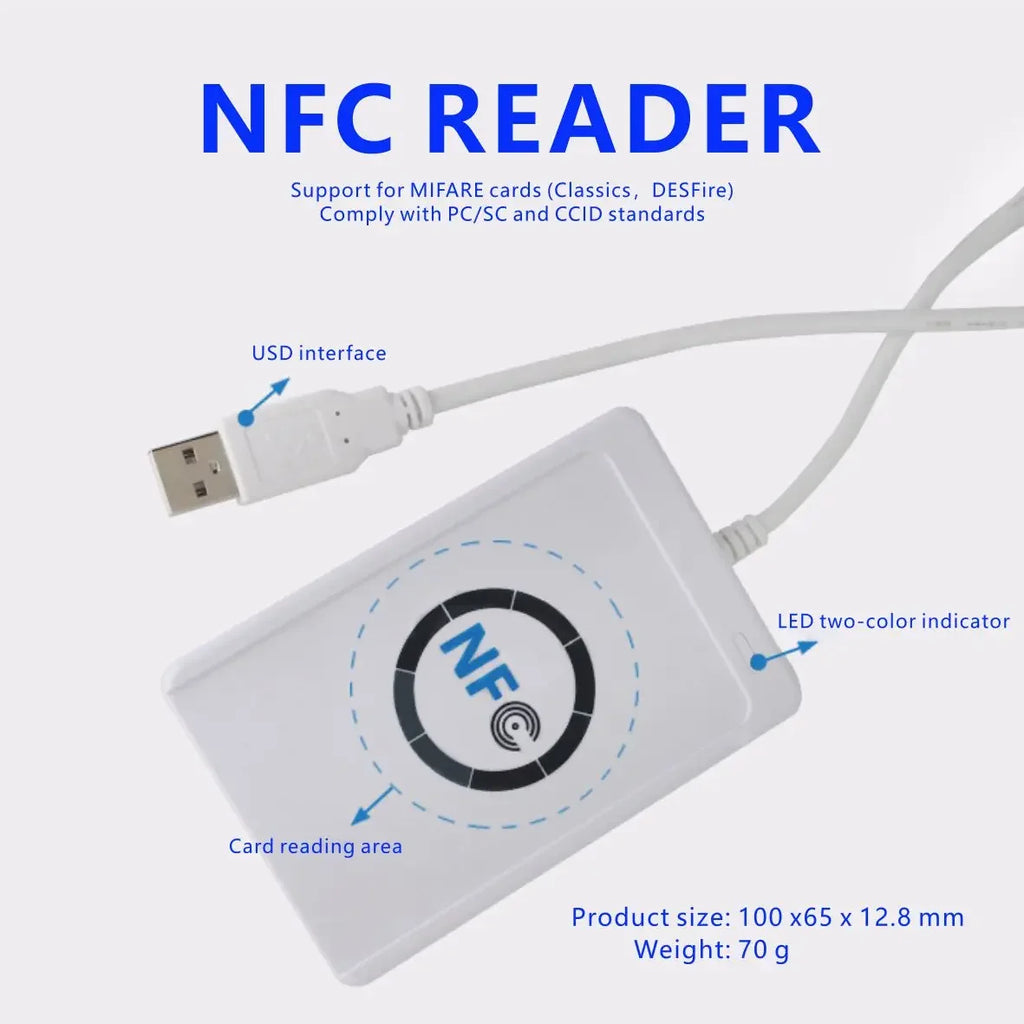13 56MHz M1 Card Reader Writer Rfid Copier Duplicator NFC Smart Zpaxo