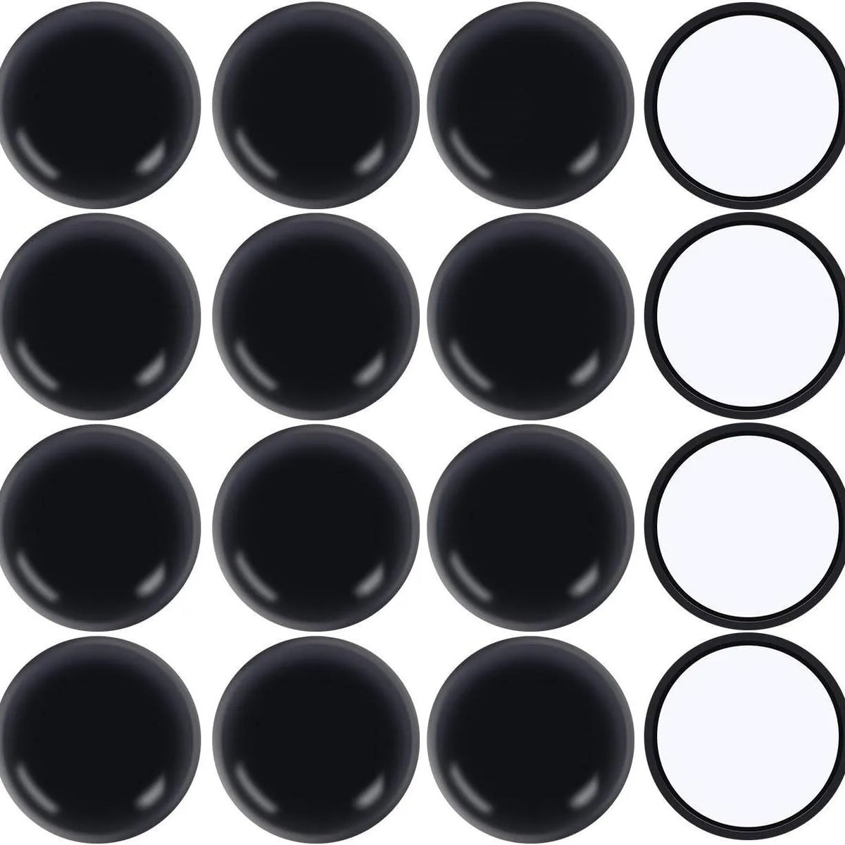 Self adhesive foot pad furniture chair pad sliding pad wear-resistant stool pad silent table and chair pad sliding block Zpaxo black 16PC 3.8CM