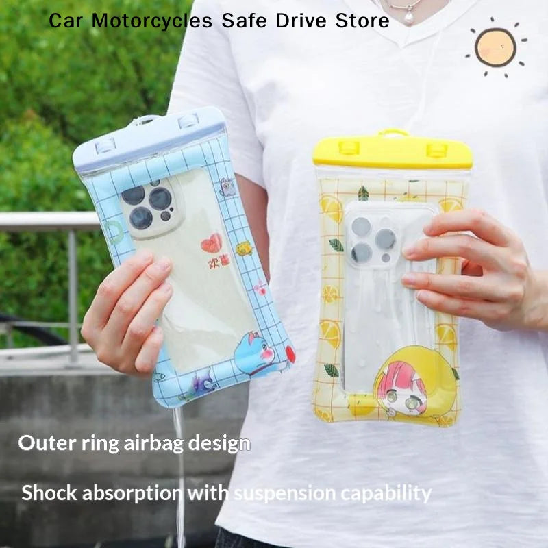 Cartoon Full View Waterproof Case Phone Underwater Snow Rainforest