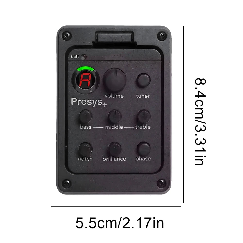 201 Classic Acoustic Guitar EQ Tuner Piezo Pickup Preamp 4-Band