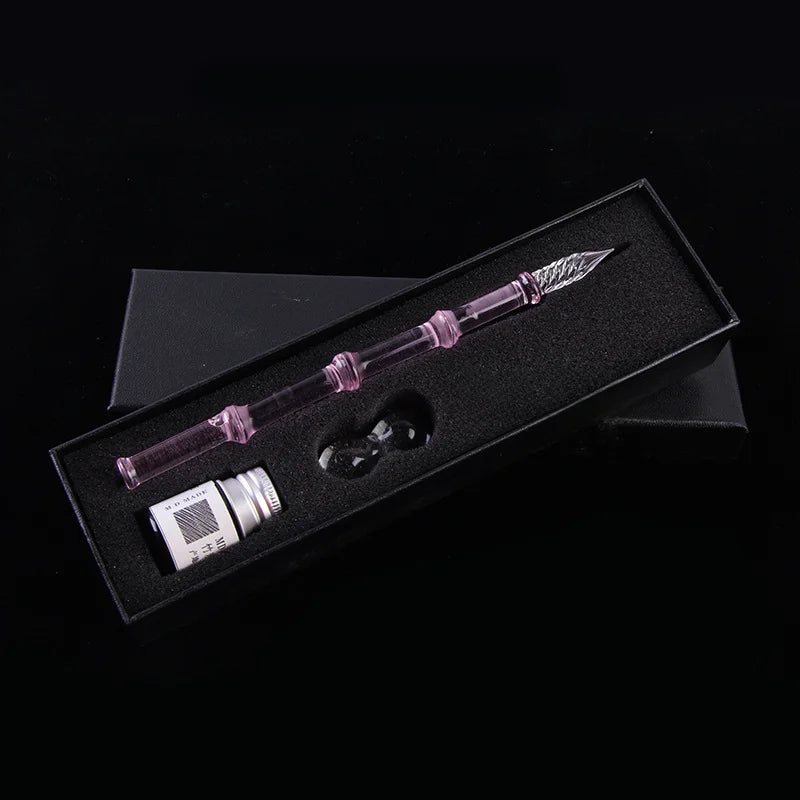 Bamboo Glass Dip Pen – Calligraphy & Art Signature Pen