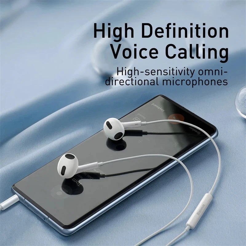 Baseus Wired Earphone H17 In-ear Microphone Samsung Galaxy Xiaomi
