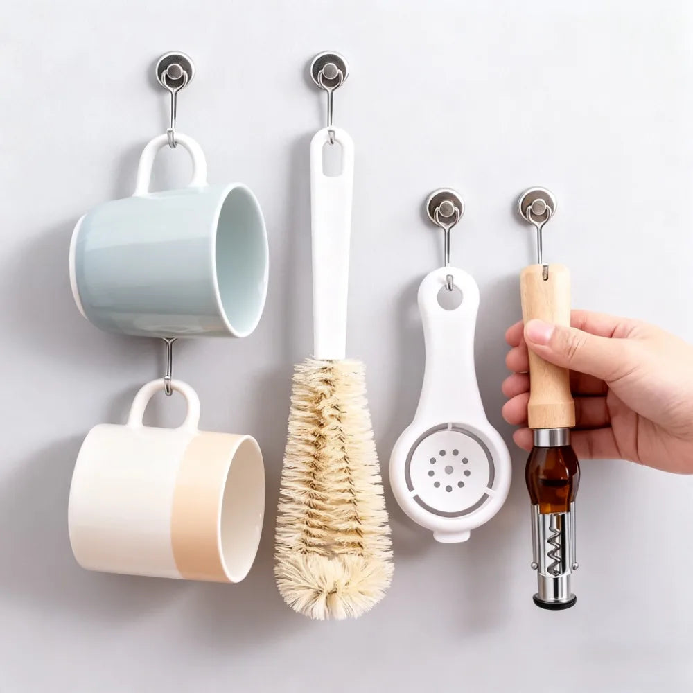 Heavy-duty Magnetic Hooks Multi-purpose Round Hanger Door Fridge No