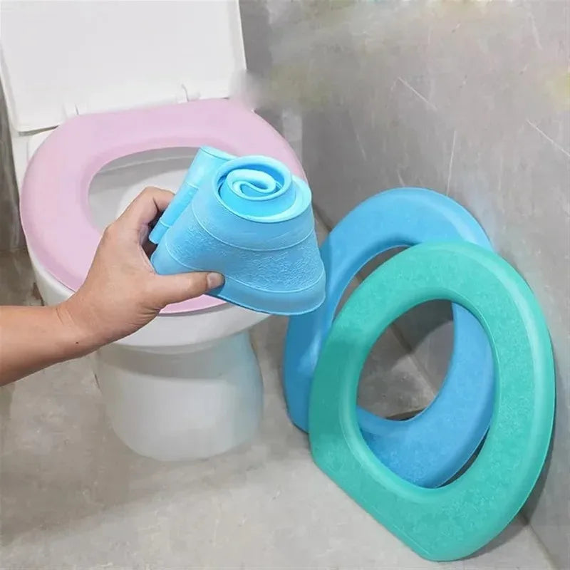 Waterproof Silicone Toilet Seat Cover – Washable & Portable