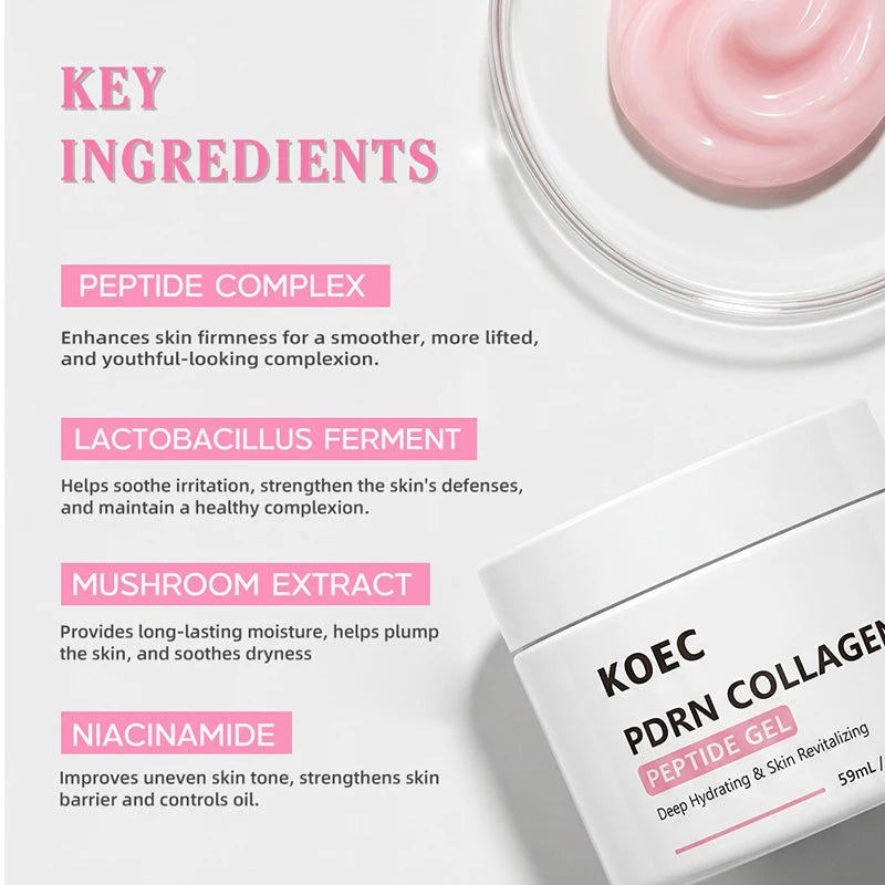 PDRN Salmon Jelly Peptide Gel Cream Moisturizer Hydrating Soothing Repairing Nourishing Korean Glass Skin Face Moisturizer Zpaxo