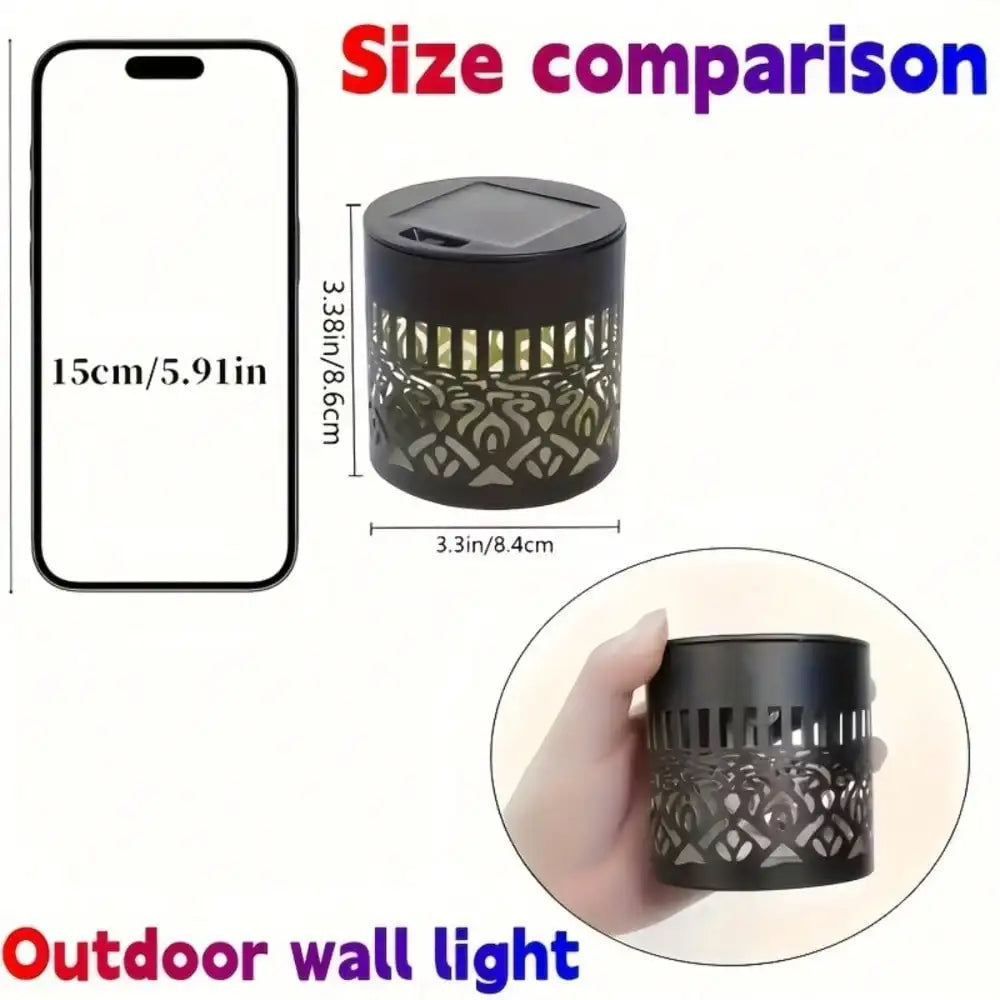 Solar-powered Colored Mandala Pattern Projection Lamp Wrought Iron Zpaxo