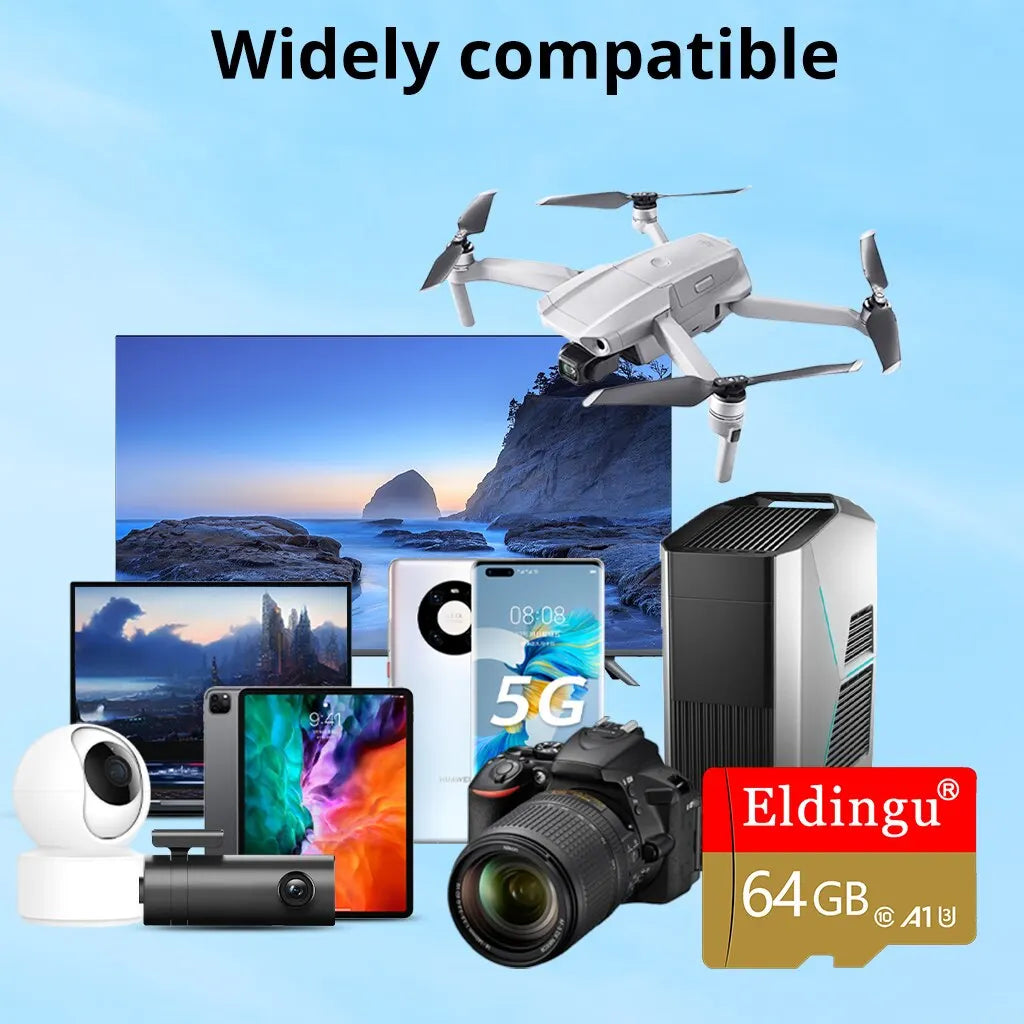 Eldingu SD Card Class10 A1 Surveillance Video MP3 MP4 Mobile Phone Zpaxo