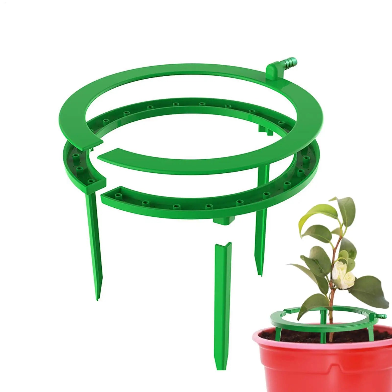 Plant Drip System Water Rings For Plants Plant Drip Loop With Support Automatic Drip Irrigation Kits For Indoor Lawn Garden Zpaxo