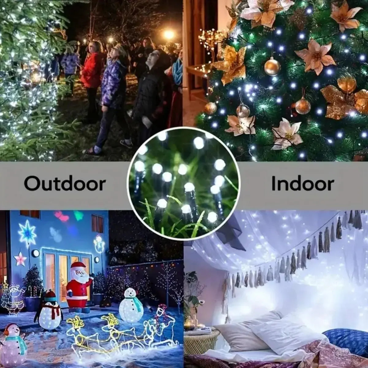7M 12M 22M Solar Energy Decorative Lights Courtyard Waterproof LED Zpaxo