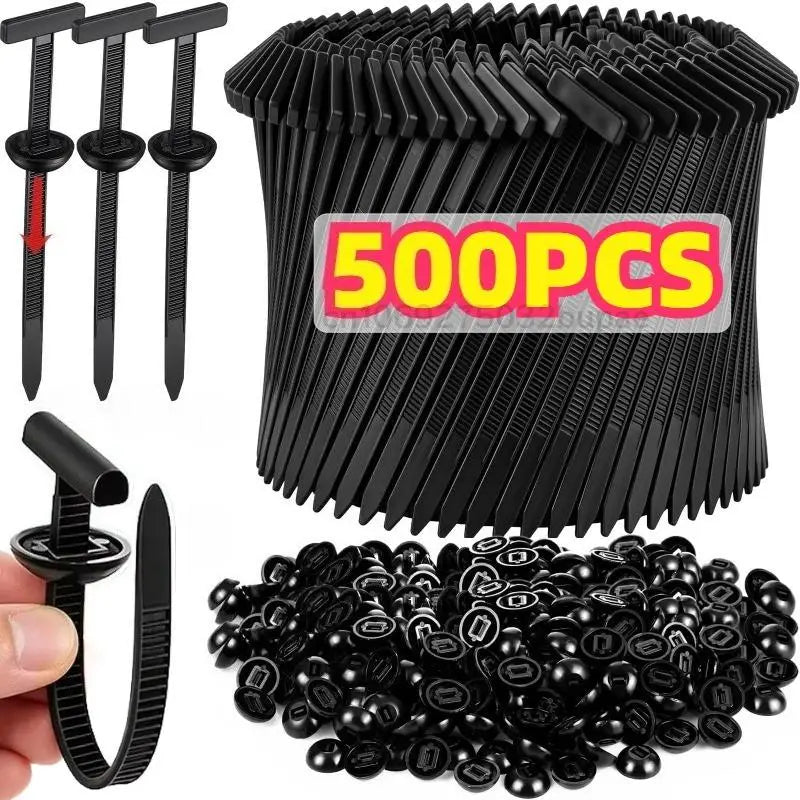 Nylon Universal Cable Tie Heavy Duty Cable with Pin Button Self-Locking Zip Ties Holder Multifunctional Plastic Cable Ties Tool Zpaxo