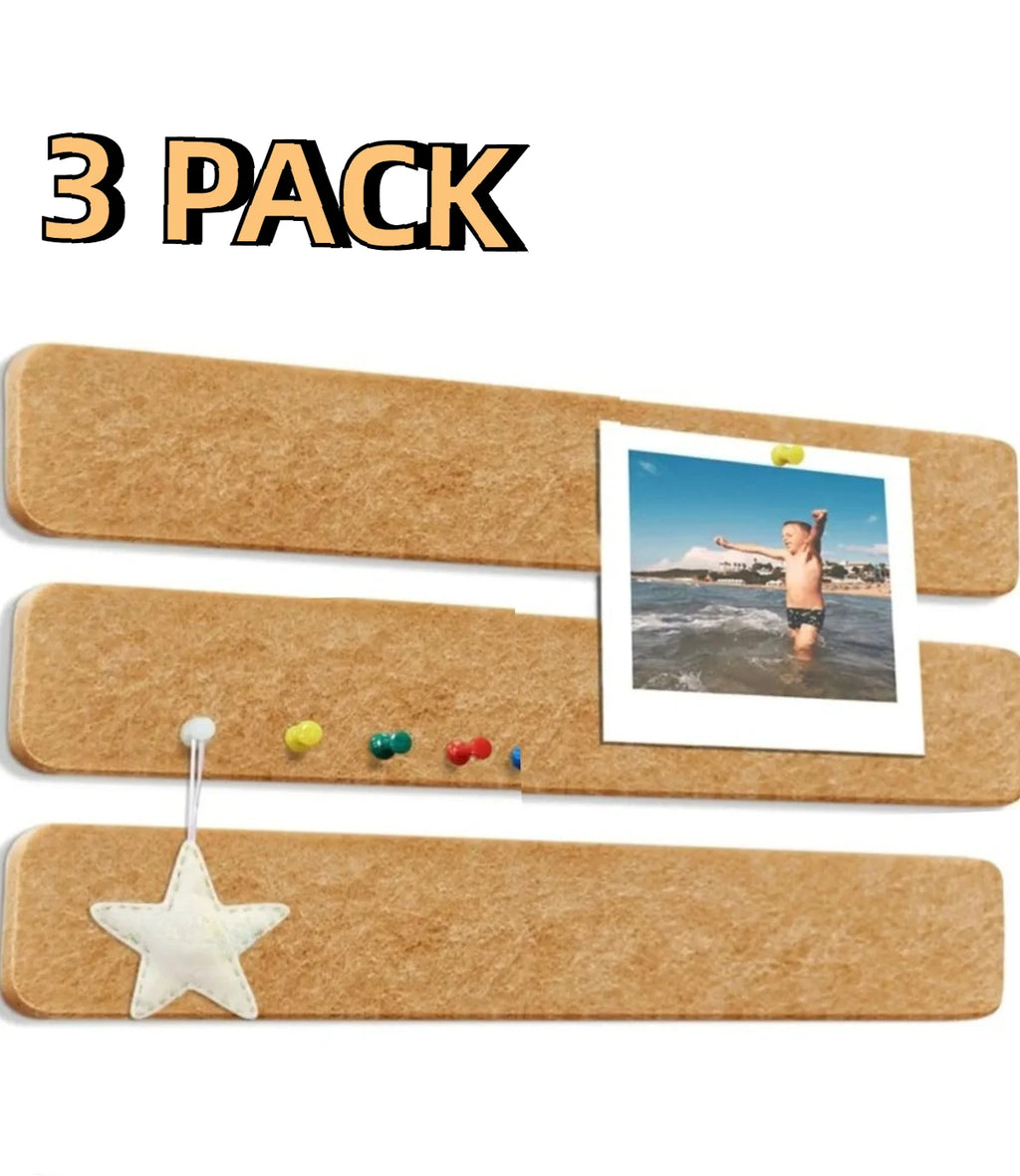 Self-adhesive Felt Board Strips Long Bulletin Bar Wall Memo Pins DIY