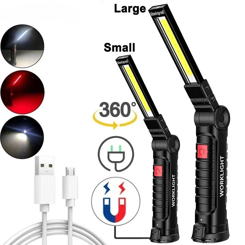 KDULIT COB LED Work Light – Magnetic, Rechargeable, 5 Modes