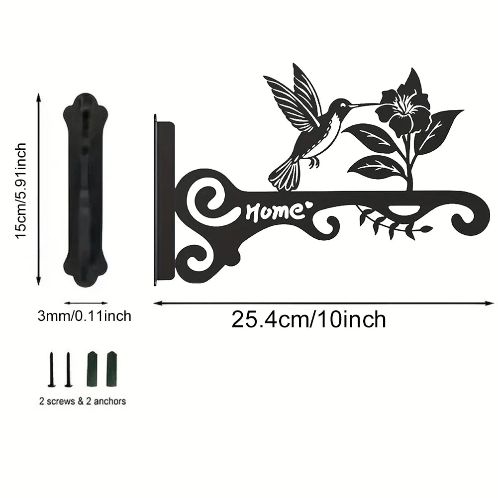 Aesthetic Wall Plant Hanger Bird Design Metal Hanging Bracket Flower