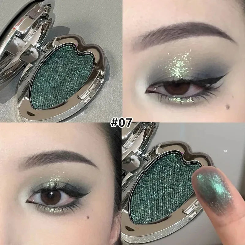 Metallic Glitter Eyeshadow Charm Dream Girl Eye Shadow Plate Blue Zpaxo 07