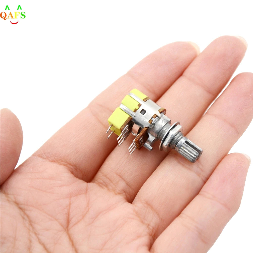 1 PcB50K 50K Ohm Dual Linear Taper Volume Control Potentiometer Switch