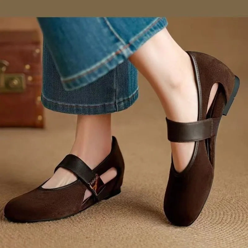 2025 Women's Retro Mary Jane Flats Round Toe Soft Bottom Comfortable