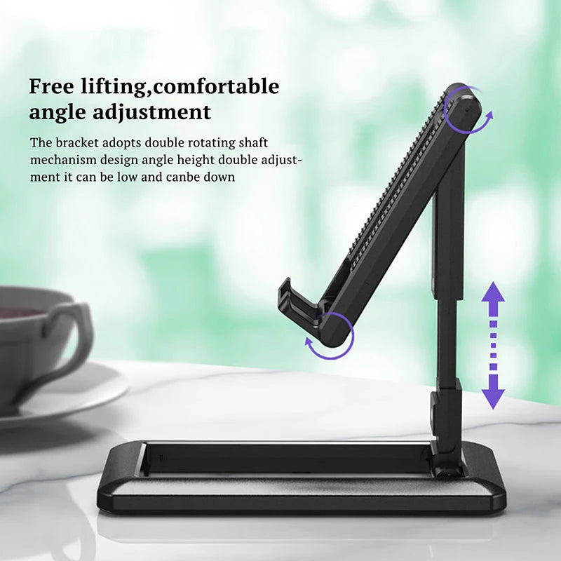 Phone Holder Mount Stand Adjustable Viewing Angle Portable Office Desk Holder For Smart Phone Tablet Desktop Phone Bracket Kit Zpaxo