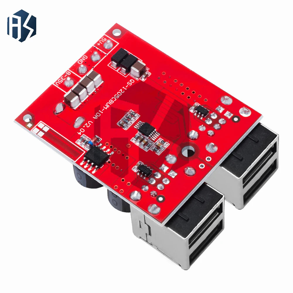 BAISHUN DC-DC Vehicle Charging Module – 8V-35V to 5V 8A, 4-Port USB Output Car Mobile Charger Zpaxo