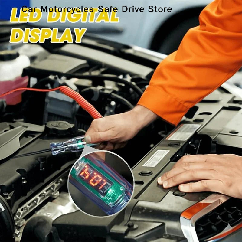 CM3V-120V Car Truck Voltage Circuit Tester Digital Display Long Probe